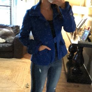 Royal blue pea coat